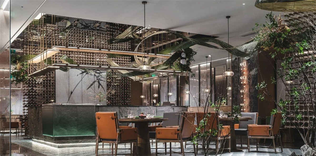 鄭州綠色生態主題餐廳裝修公司設計案例