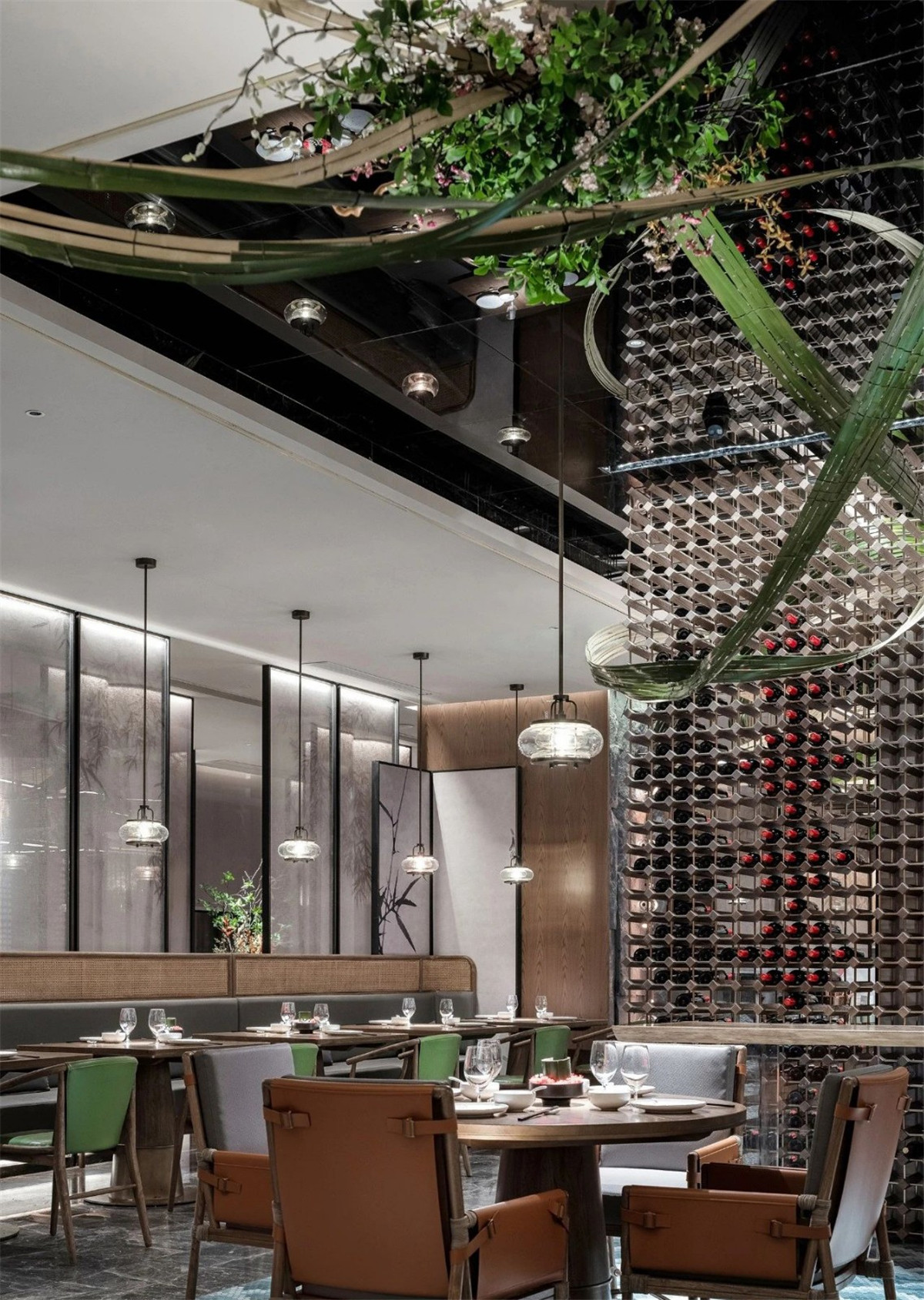 鄭州綠色生態主題餐廳裝修公司設計案例